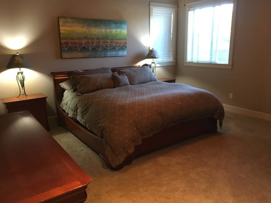 Master bedroom with king bed