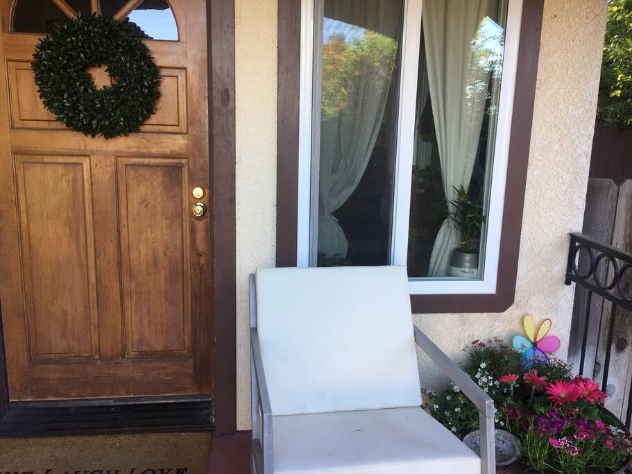Sit and enjoy a glass of wine or cup coffee.