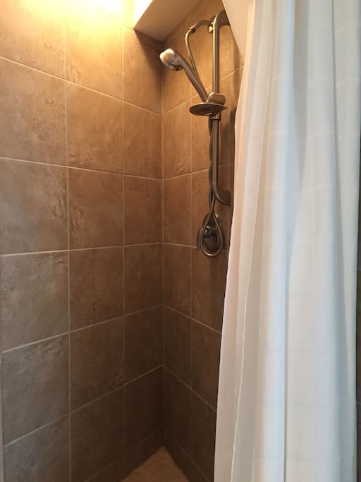 Stand up shower.