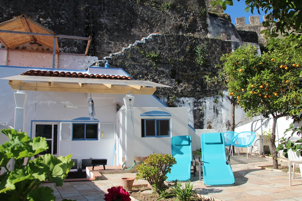 View from the garden to the house.