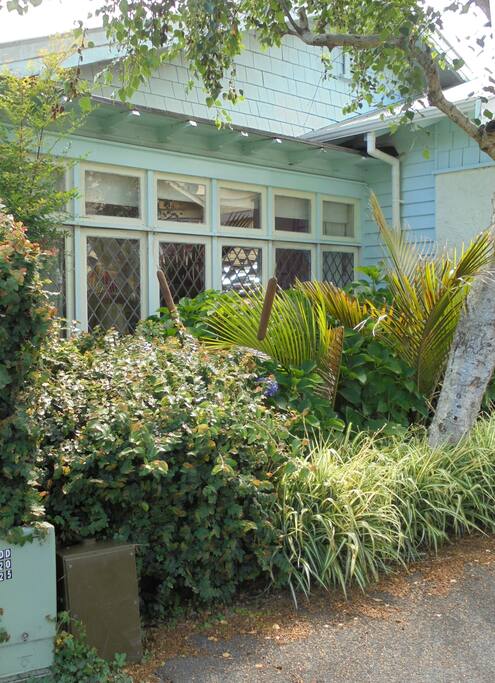 The exterior with the bedroom in front.