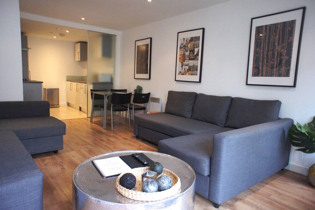 Here's the Living room with two double sofa-beds for extra guests