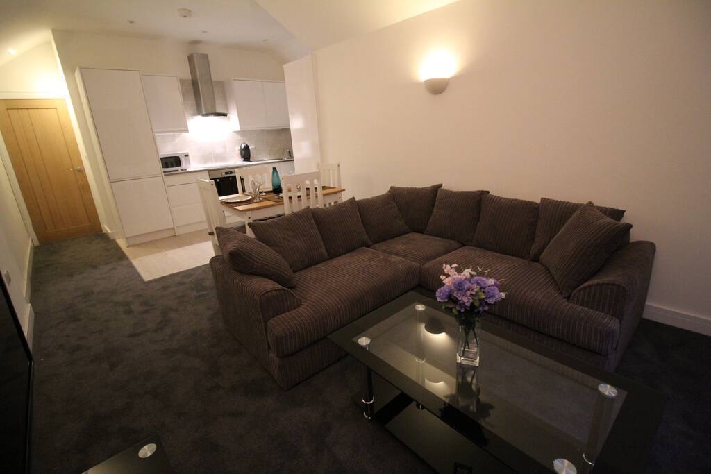 Living Room with Open Plan Kitchen Diner