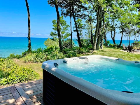 Lake Michigan•Private Beach•Amazing View•Hot Tub