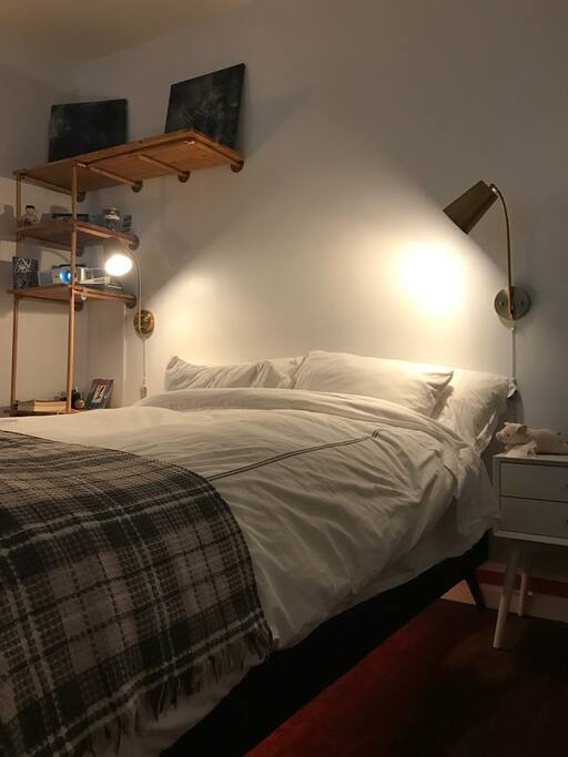 Large Queen Saatva bed.