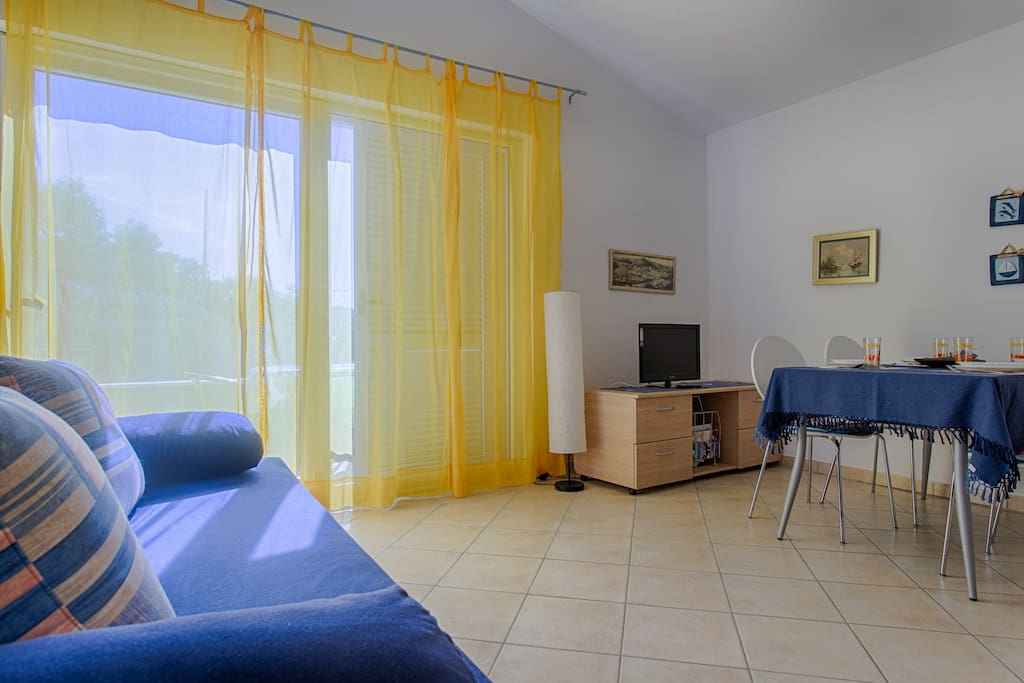 Living room and balcony