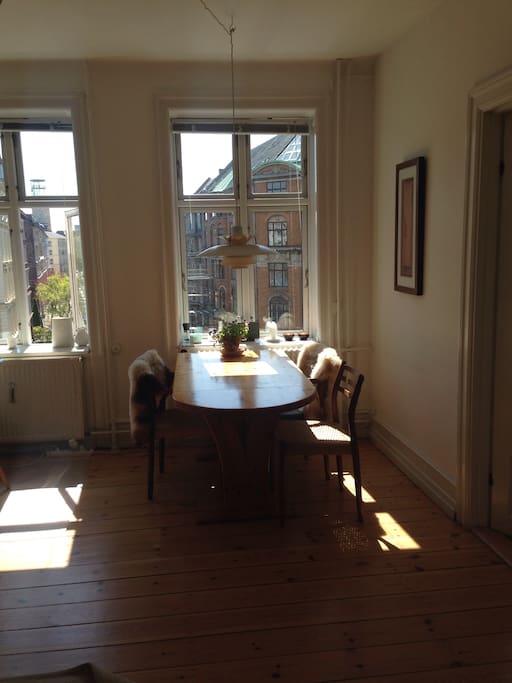 Lovely sun filled dining area.