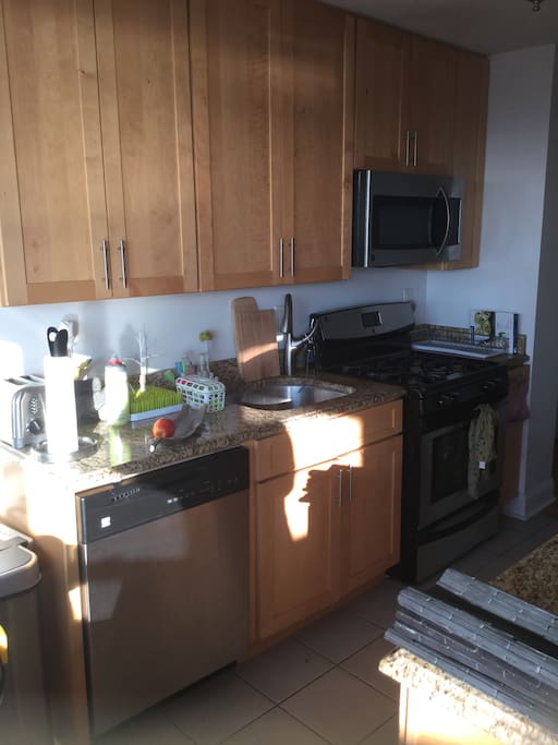 Kitchen with dishwasher and stainless steel appliances