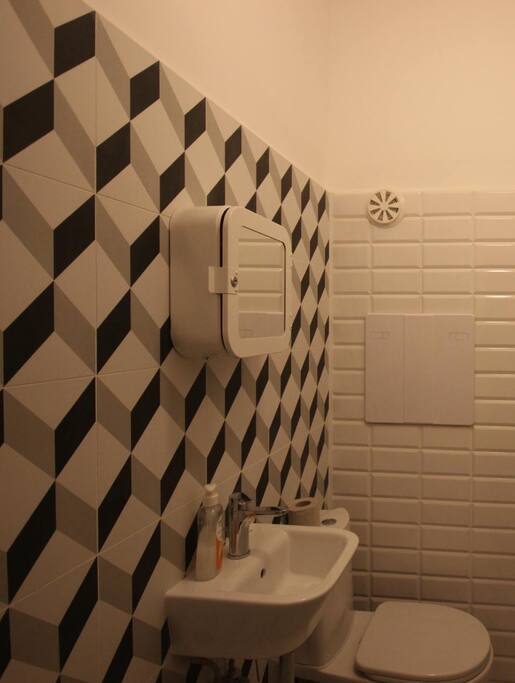 the bathroom