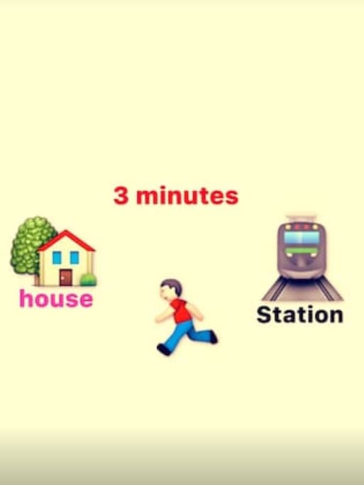 From Nishi-Yokohama station to the guest room 3 minutes walk