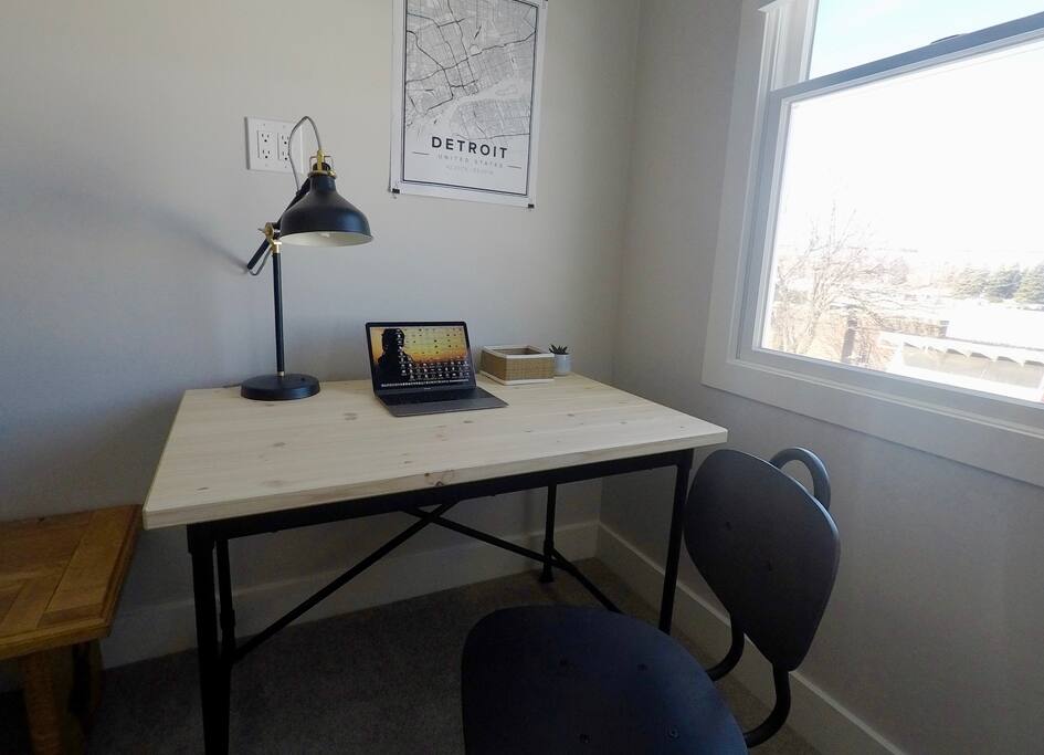 A private work space, wifi is available throughout the house.