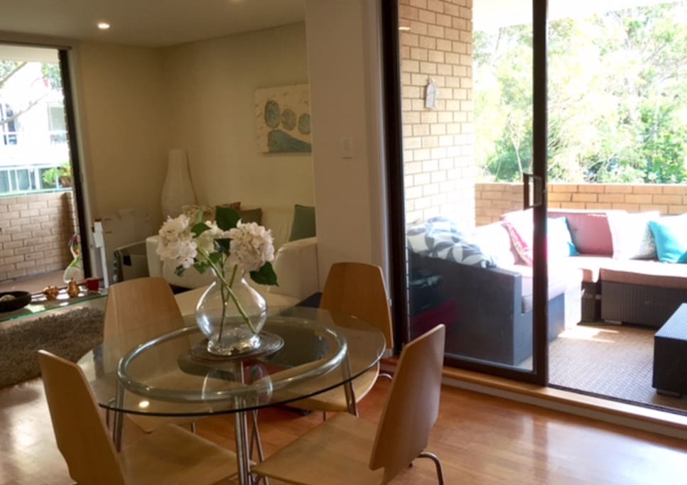 Plenty of seated space for dining.