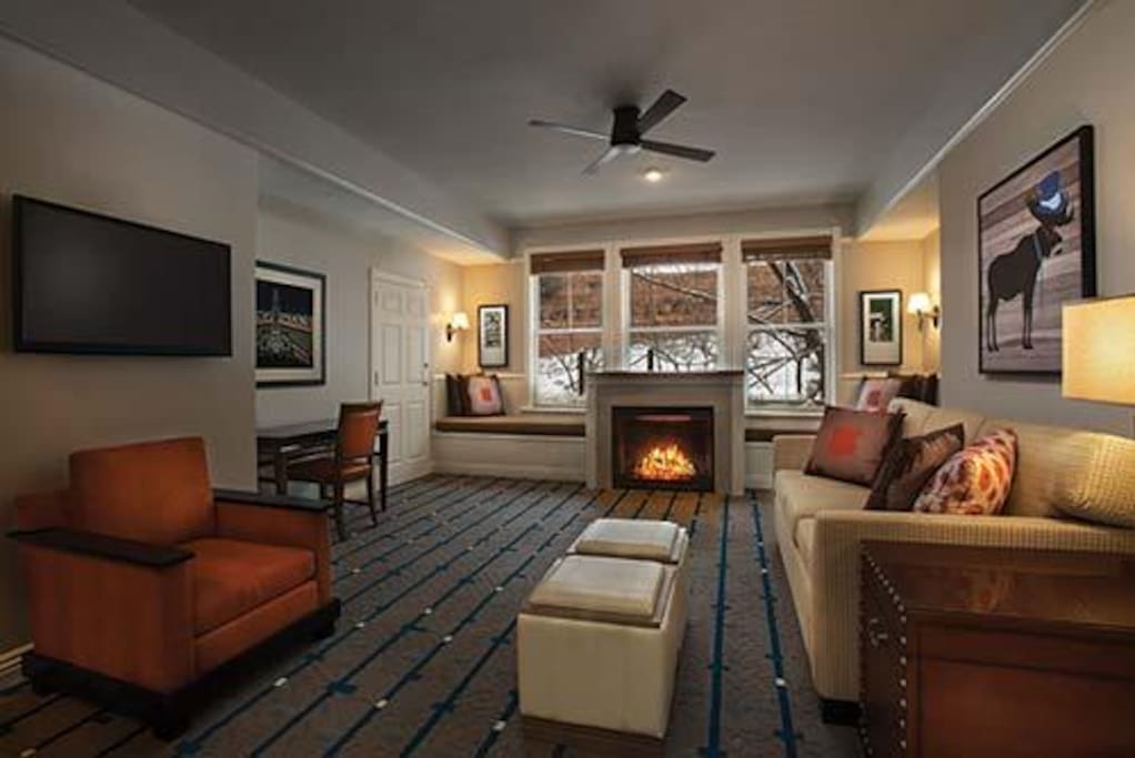 This is the room with available pull out queen sofa bed