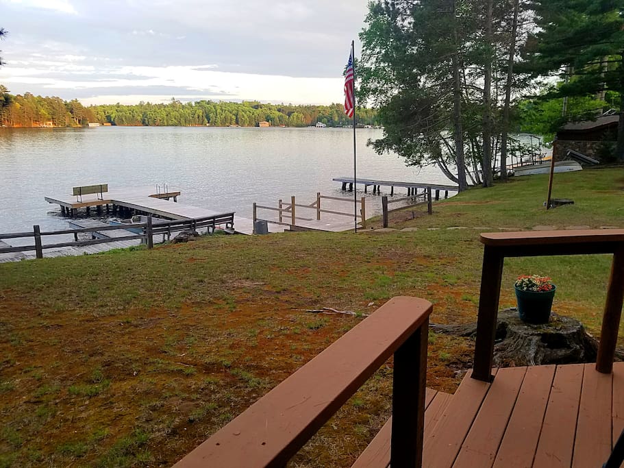 The deck view of Lake Minocqua
