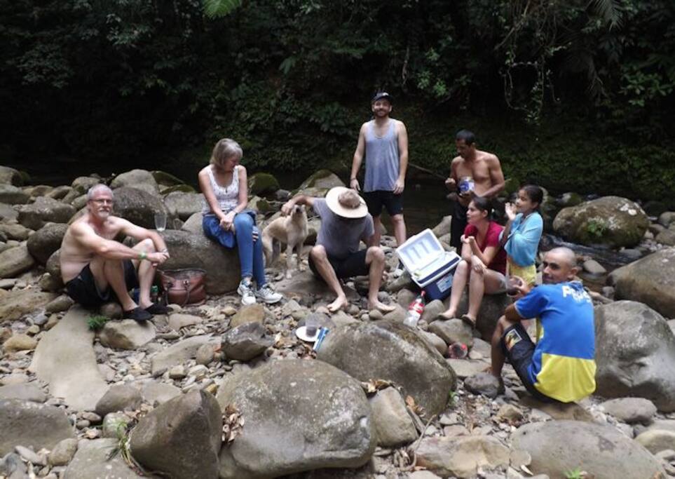 Picnic by river