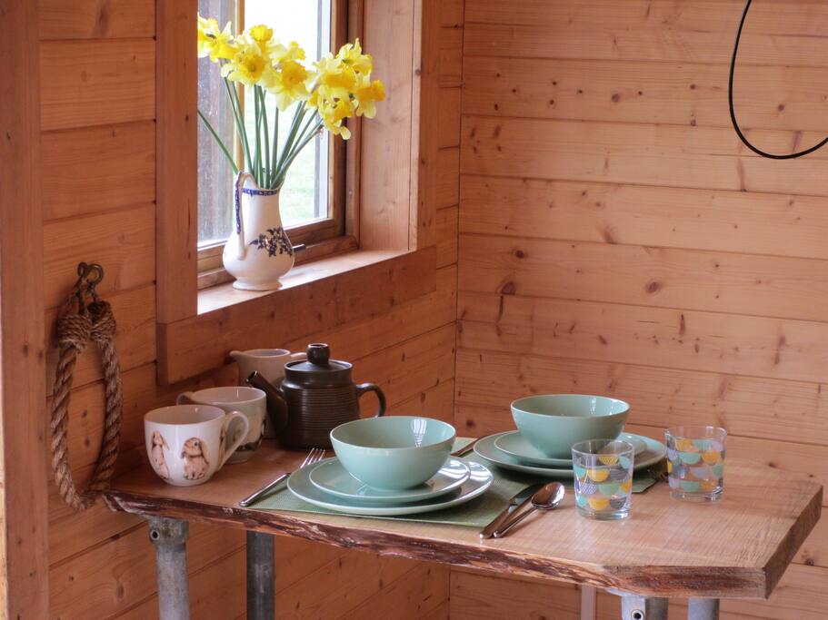 Dining inside or out.