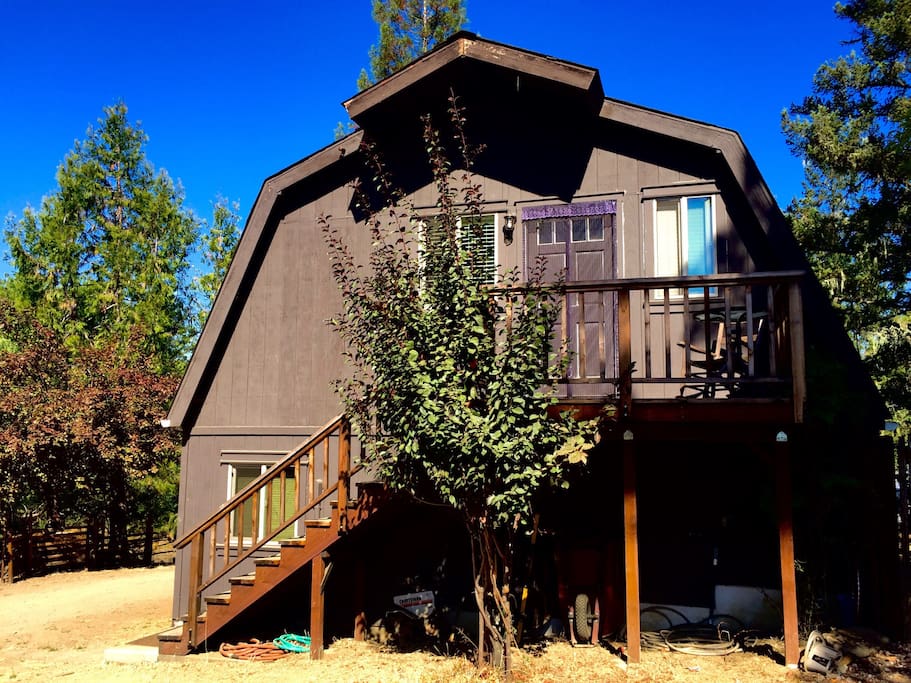 Front of Barn with Deck