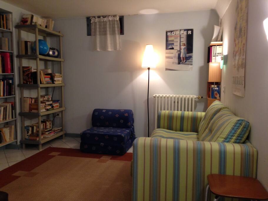 Aperçu: la chambre est aussi un peu notre bibliothèque.