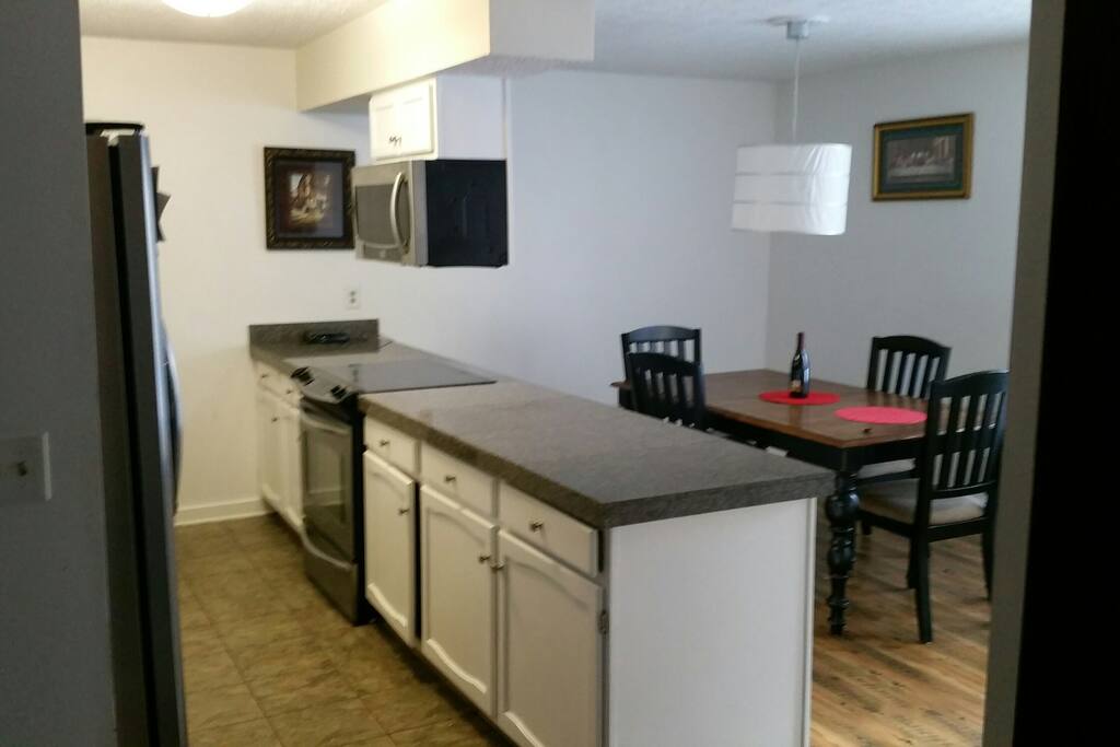 lots of counter space in galley kitchen