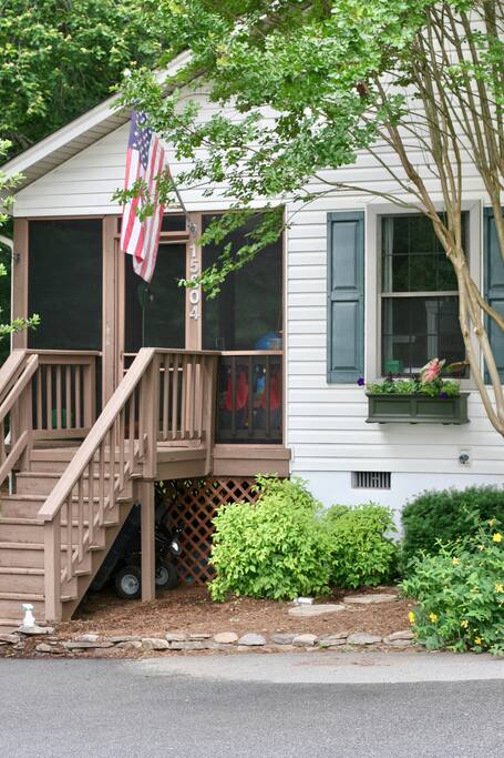 House is surrounded by lovely gardens and offers a serene outdoor space for BBQ's or a perfect place for children to play.
