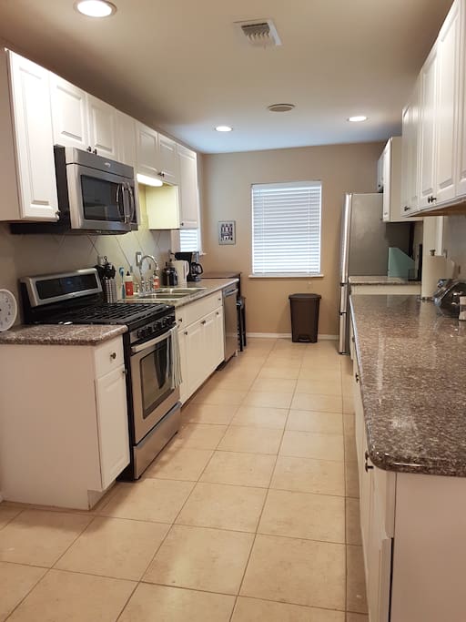 Kitchen has lots of counter space and has a little breakfast nook in the corner!