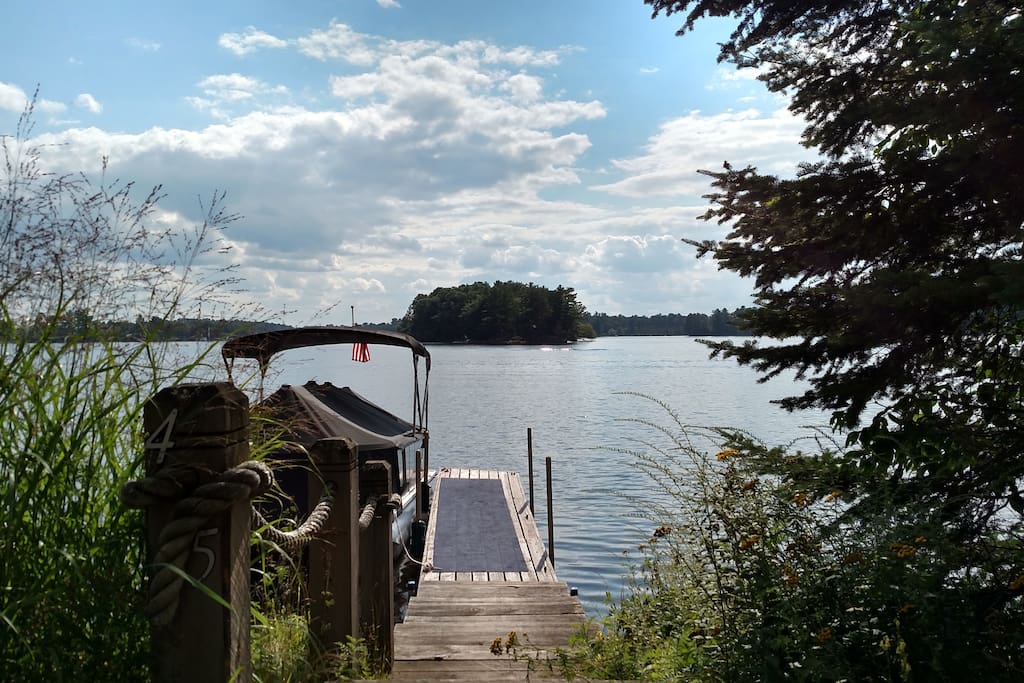 Pier slip on Mincoqua Lake Island views