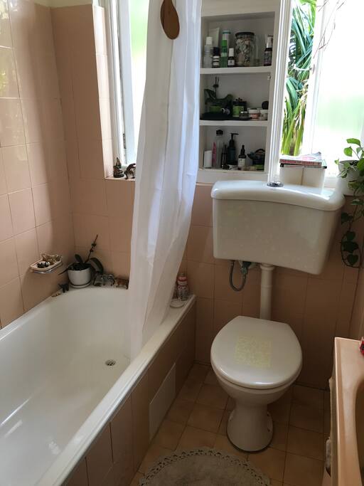 A bathroom that will make you feel like you're in the treetops of Bali!