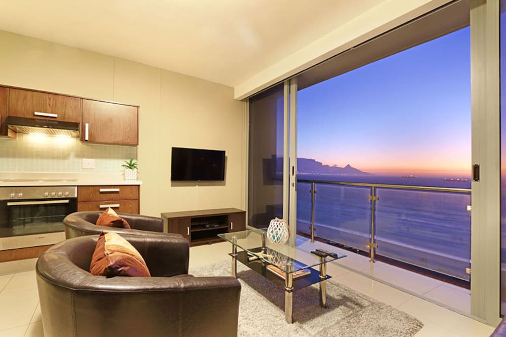 Lounge area with views of Table Mountain