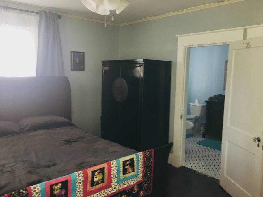 Bedroom with bathroom entrance