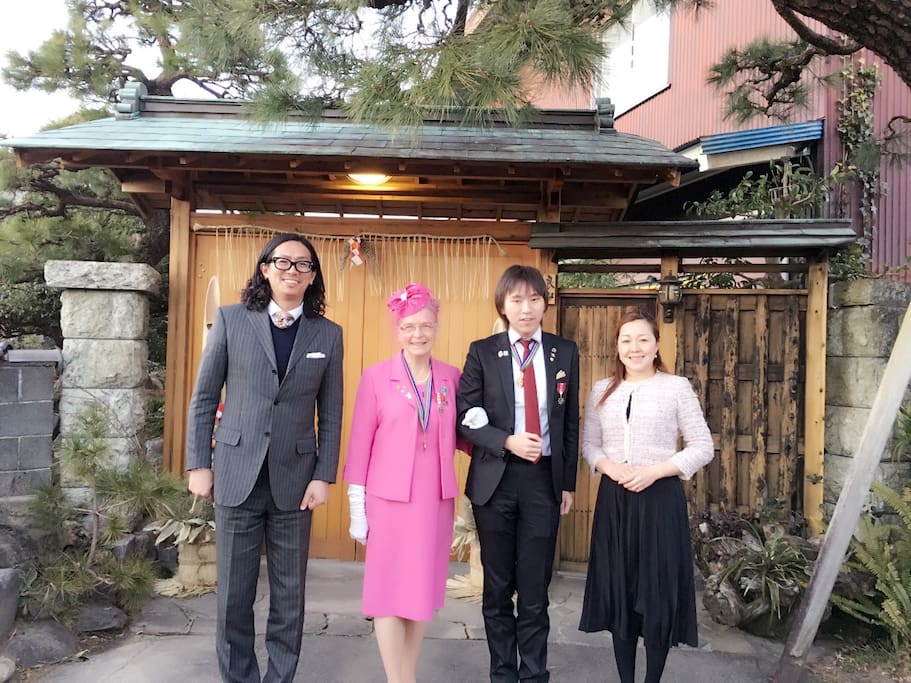 we welcomed many guests from all over the world(not unknown person but friends)