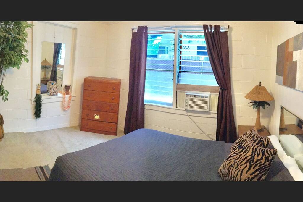 The Reflection Room in The Hidden Jungle offers a queen size bed for relaxation rest in between adventures!