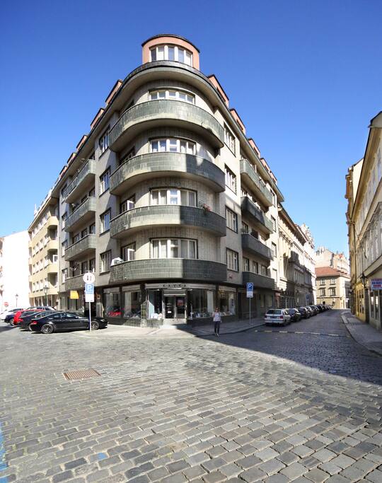 That is the house. Away from the crowds, away from the trafic. the flat is the second balcony on the right side of the building