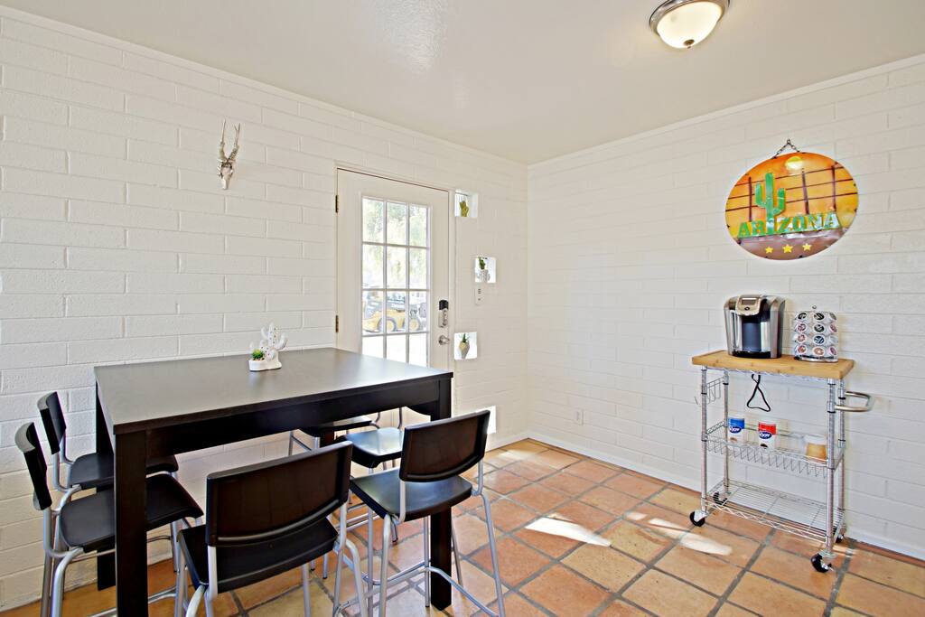 Dining Area, Keurig coffee!