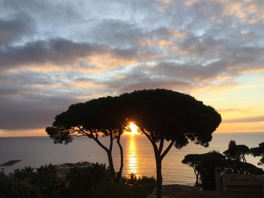 Lever de soleil depuis la terrasse