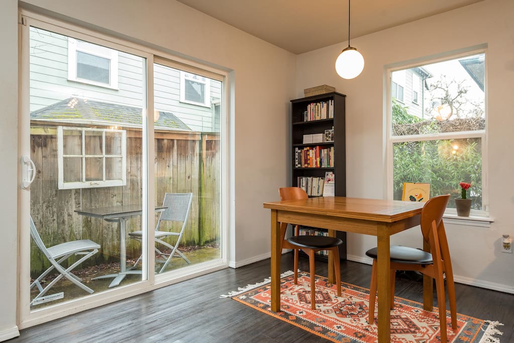 Dining nook and patio