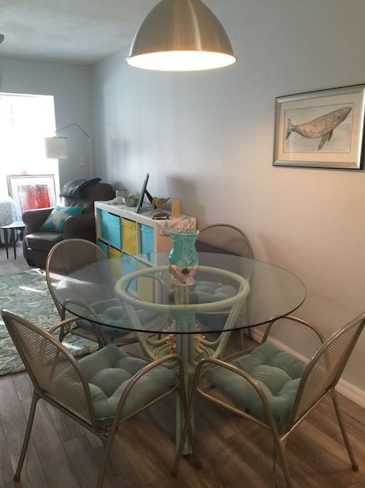 Dining area, living and dining open area