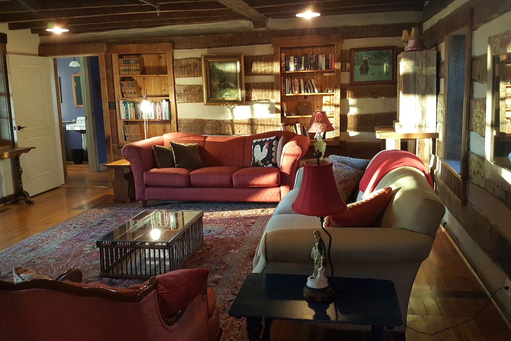 living room 1 with vermont cast iron wood stove