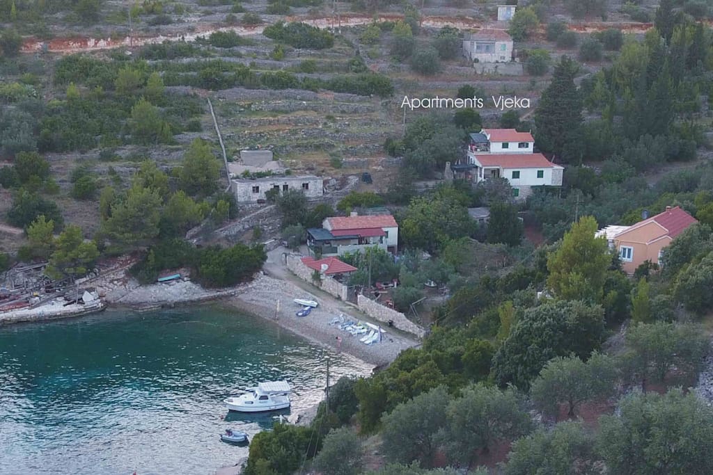 The beach from the air
