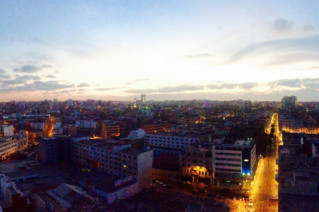 Vue sur Casablanca depuis la terrasse