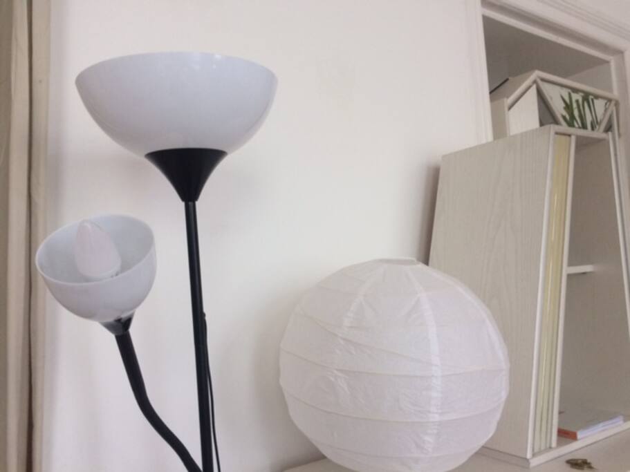 This lamp is the main source of lighting at night. One lightbulb is very bright, the other one is more dim so you can choose which mood you'd like to set :)