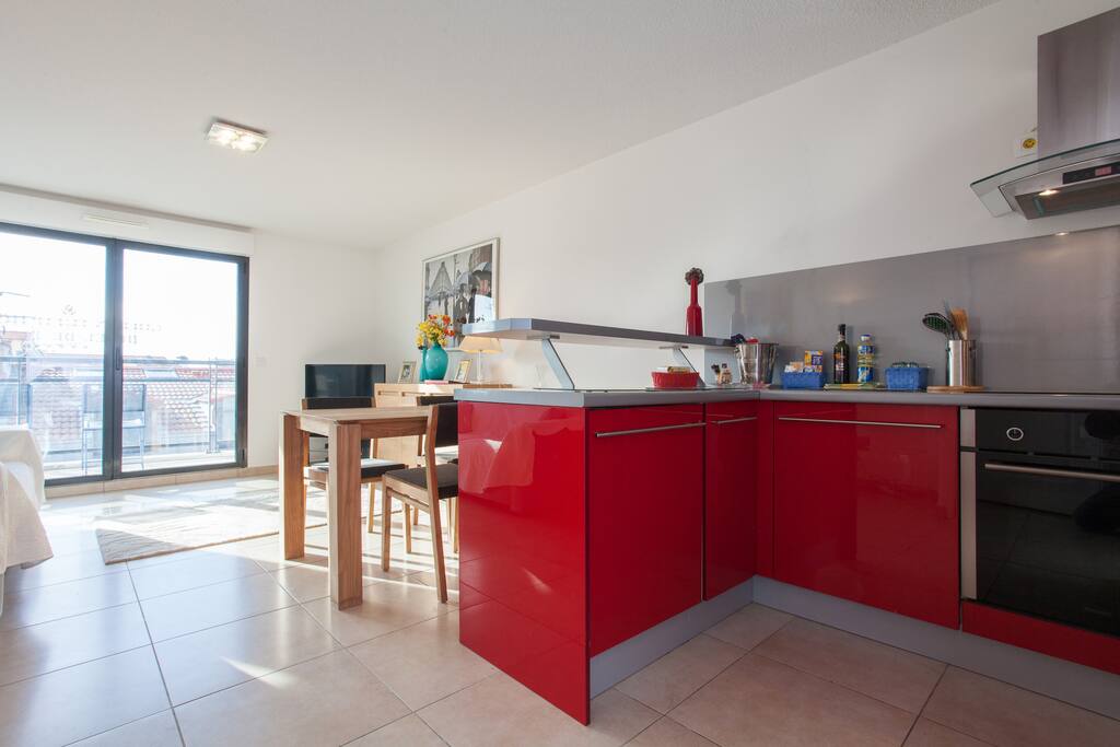 Open plan kitchen