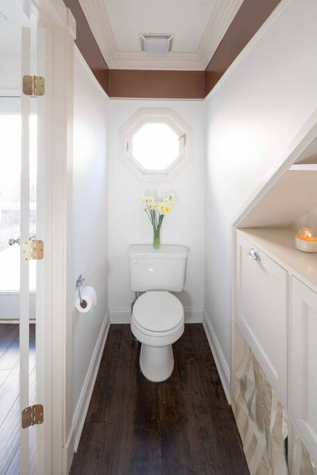 Half bathroom downstairs.