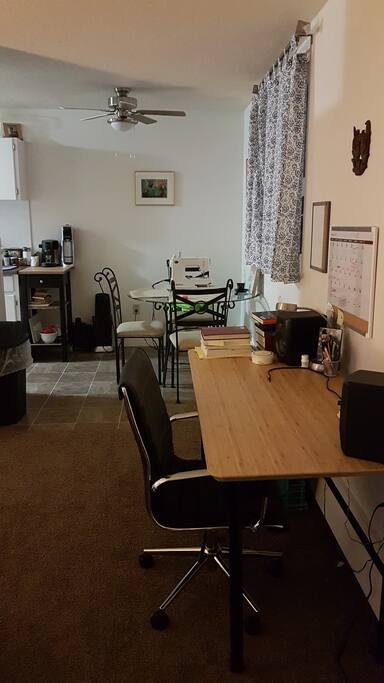 Work space and Dining room