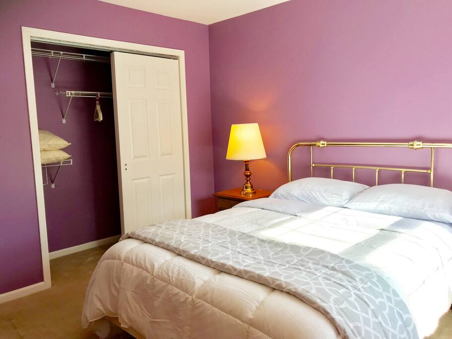 Lots of closet space with extra pillows