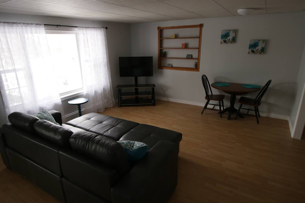 Living area and dining table