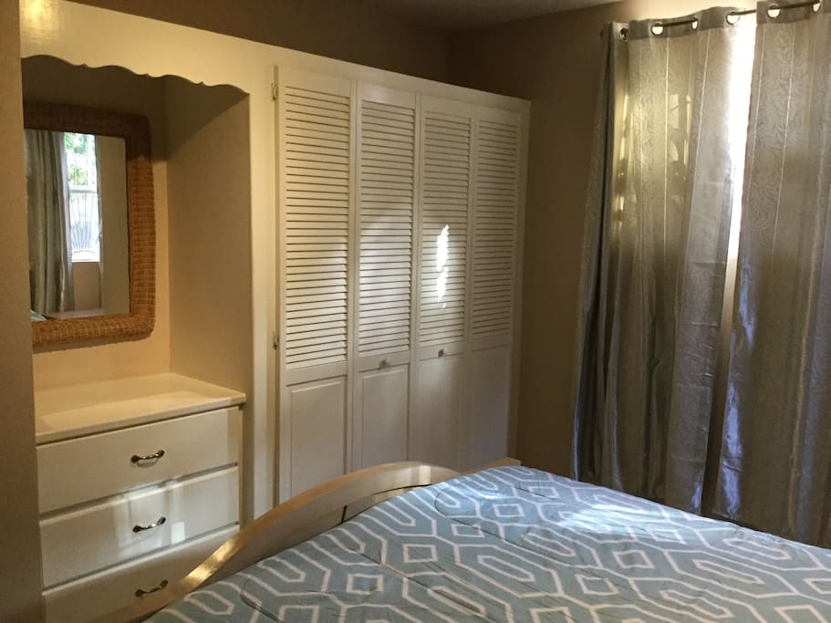 Bedroom with closet space