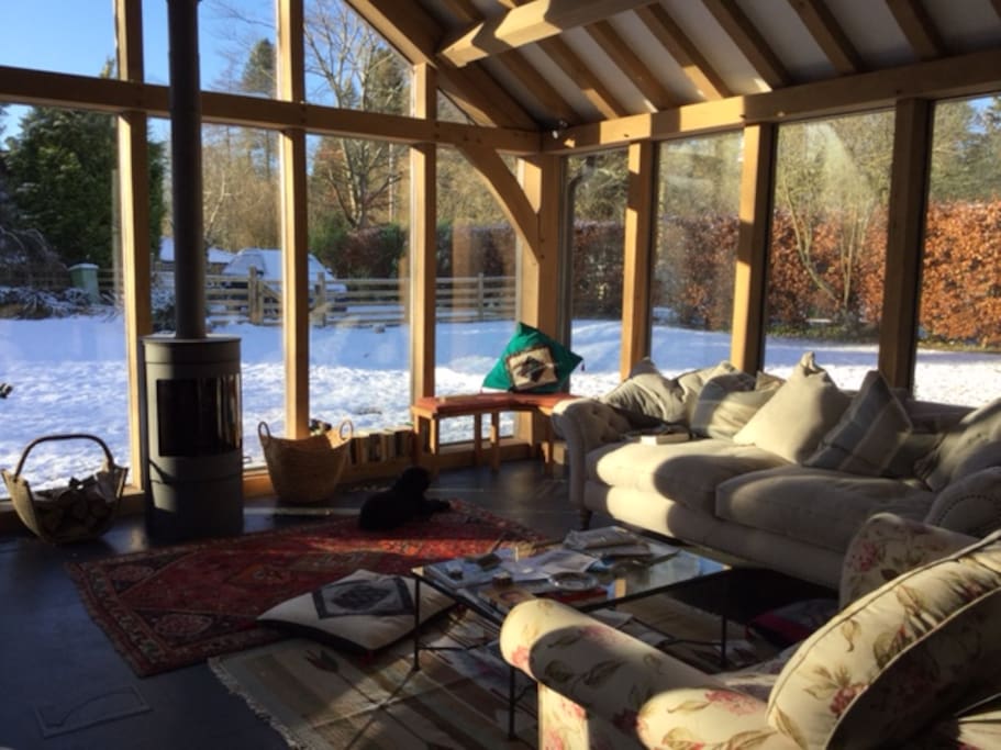 Sitting room in winter