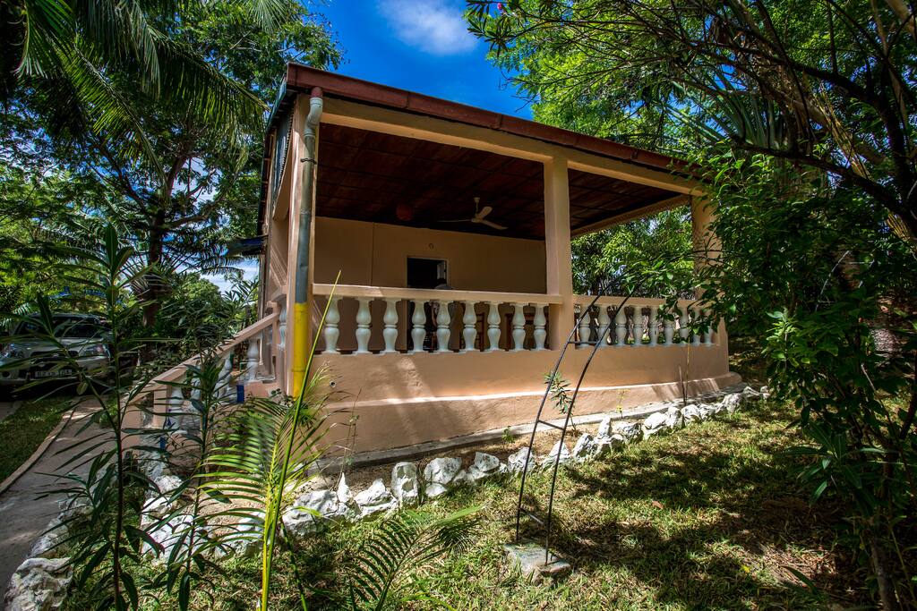 vue du bungalow de l'océan