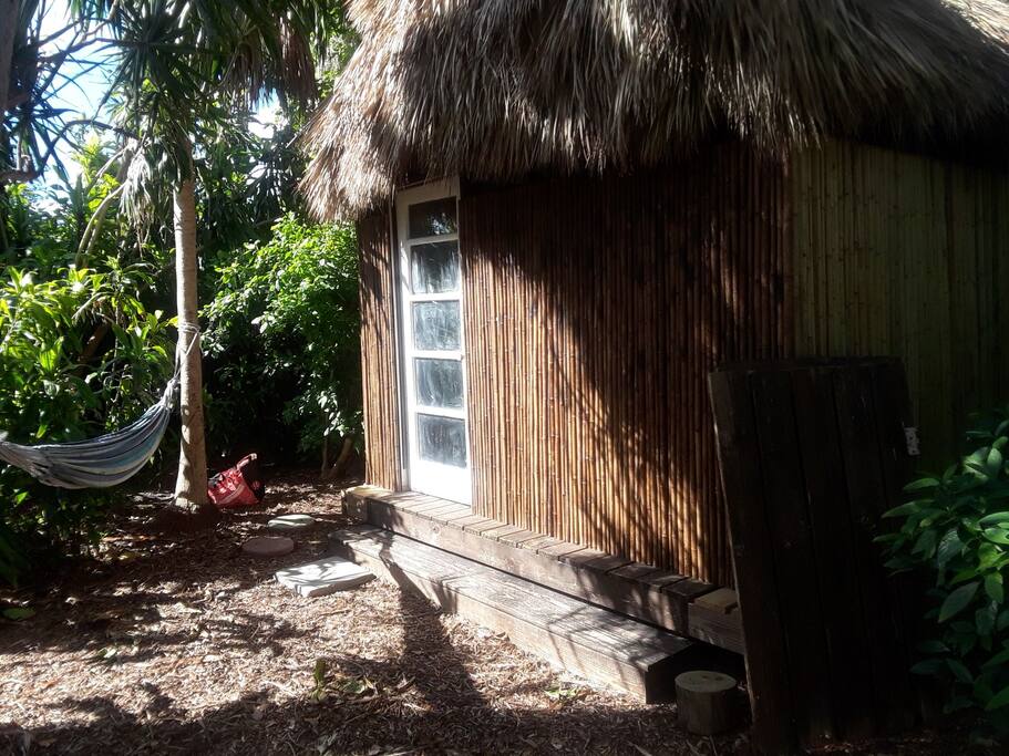 Entrance to hut