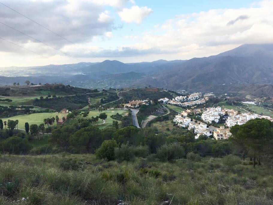 Just at the start of the climb you can get a good over view of the apartments and community